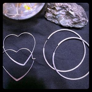 2 for 1 Silver HOOPS
